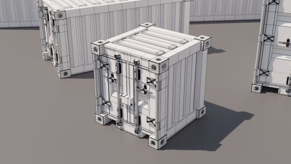 Containers - 5 sizes - Blue