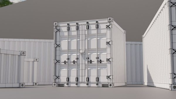 Containers - 5 sizes - Blue