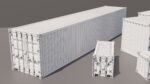 Containers - 5 sizes - Blue