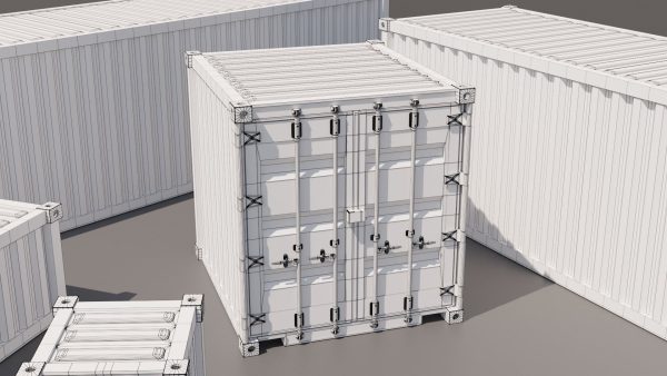 Containers - 5 sizes - Blue