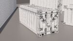 Containers - 5 sizes - Blue
