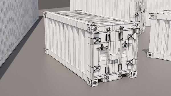 Containers - 5 sizes - Blue