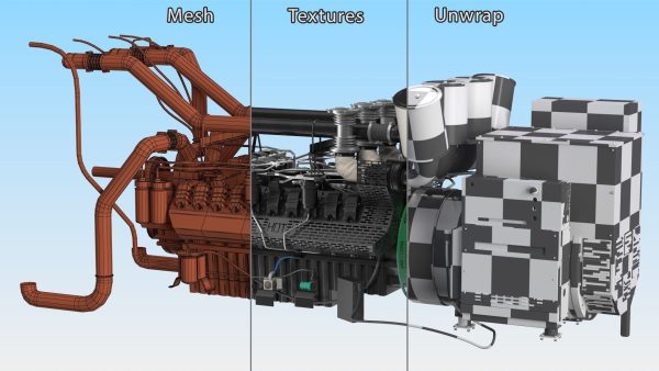 Control Panel with Diesel Generator Engine