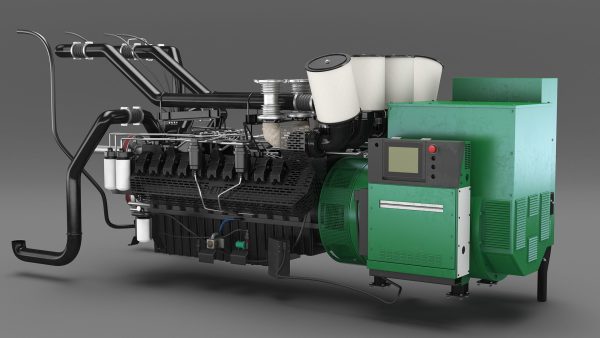 Control Panel with Diesel Generator Engine