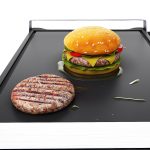 Cooktop gas with hamburger on top
