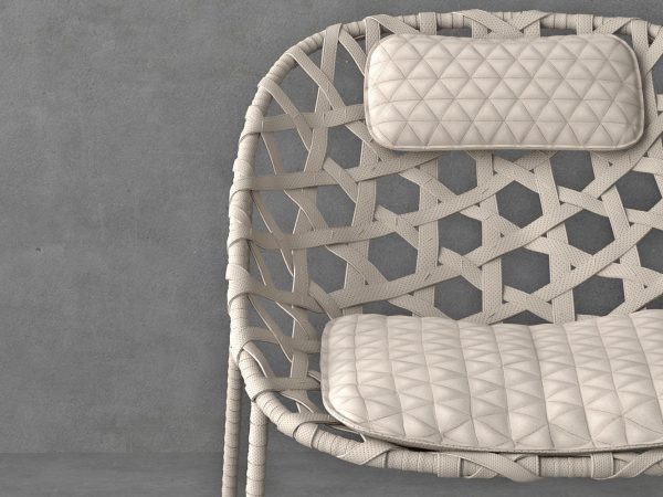 Coracle rattan lounge chair
