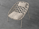 Coracle rattan lounge chair