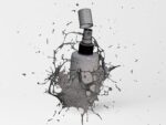 Cosmetic Bottle with Liquid Splash