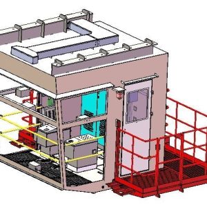 Crane cab crane driver room
