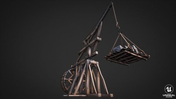Crane  Medieval Type 1 Low Poly