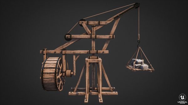 Crane  Medieval Type 1 Low Poly