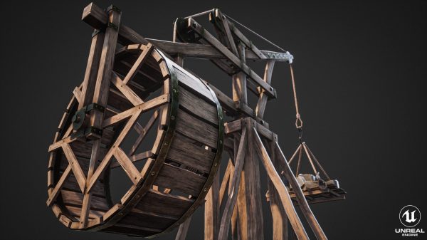 Crane  Medieval Type 1 Low Poly