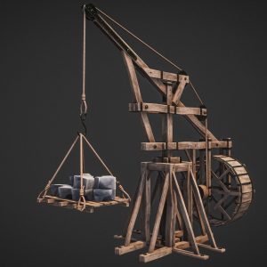 Crane  Medieval Type 1 Low Poly