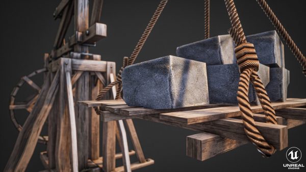 Crane  Medieval Type 1 Low Poly