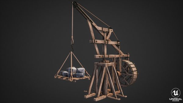 Crane  Medieval Type 1 Low Poly
