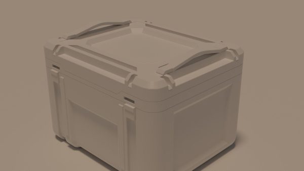 Crate 3d storage case with two compartments