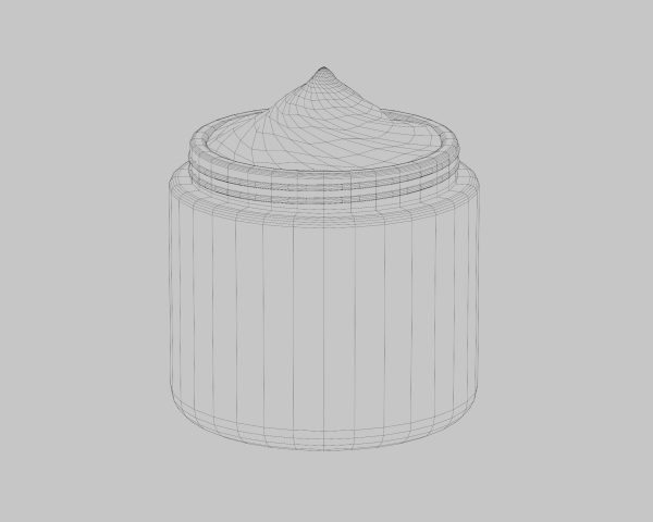 Cream jar High quality 3d model