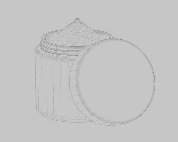 Cream jar High quality 3d model