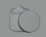 Cream jar High quality 3d model