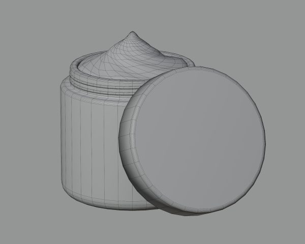 Cream jar High quality 3d model