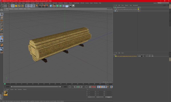 Cross and Longitudinal Section of Wood