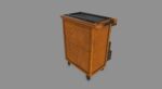 Cupboard wooden cabinet on wheels