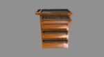 Cupboard wooden cabinet on wheels