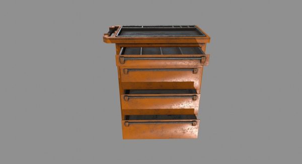 Cupboard wooden cabinet on wheels