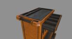 Cupboard wooden cabinet on wheels