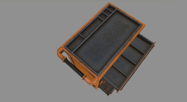 Cupboard wooden cabinet on wheels