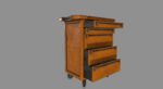 Cupboard wooden cabinet on wheels