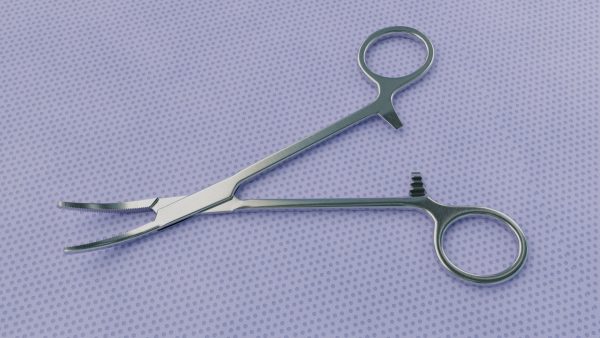 Curved Hemostatic forceps
