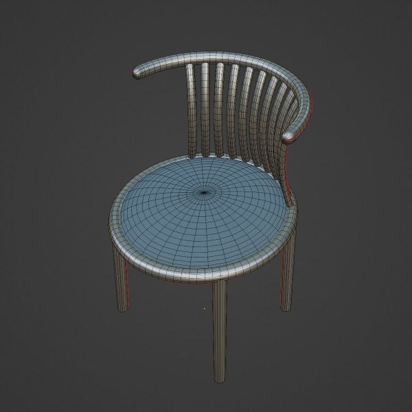 Curved Iron Chair 01