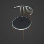Curved Iron Chair 03