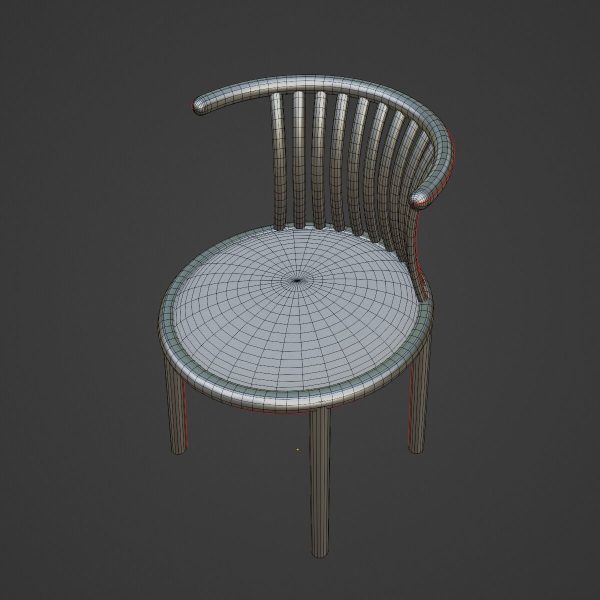 Curved Iron Chair 04