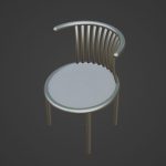 Curved Iron Chair 04