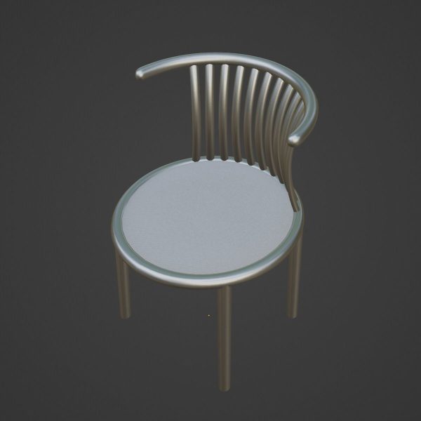 Curved Iron Chair 04