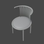 Curved Iron Chair B 02
