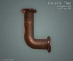 Curved Pipe - Low Poly