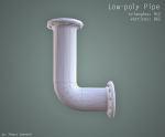 Curved Pipe - Low Poly
