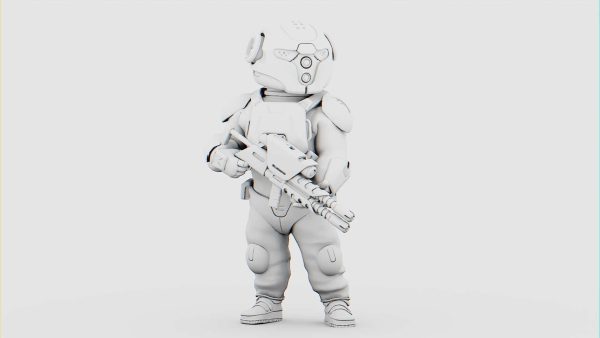 CYBER SOLDIER MECHA   RIGGED