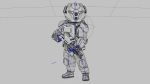 CYBER SOLDIER MECHA   RIGGED