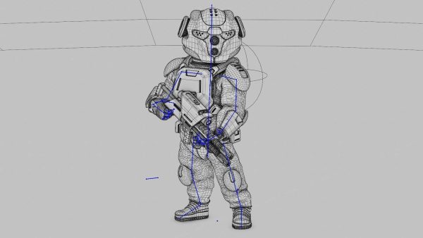 CYBER SOLDIER MECHA   RIGGED
