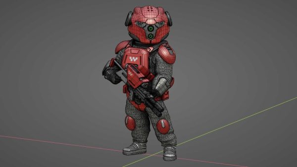 CYBER SOLDIER MECHA   RIGGED