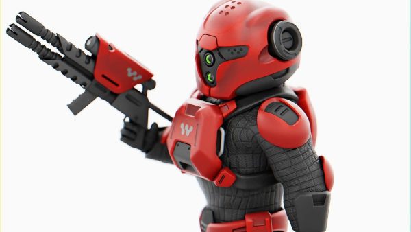 CYBER SOLDIER MECHA   RIGGED