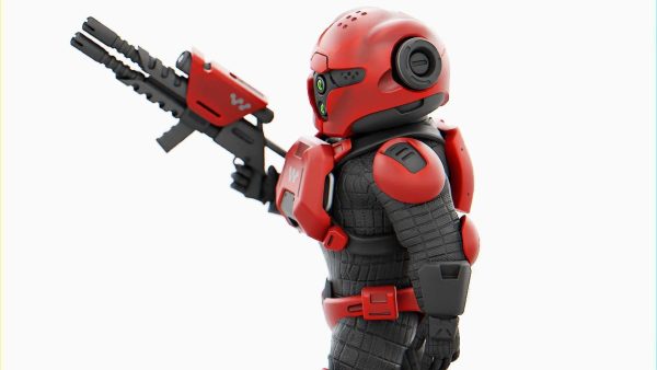 CYBER SOLDIER MECHA   RIGGED