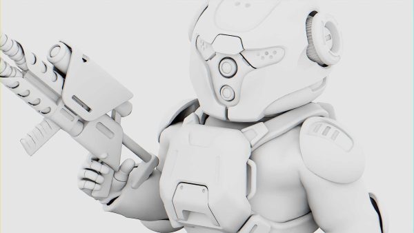 CYBER SOLDIER MECHA   RIGGED