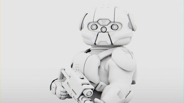 CYBER SOLDIER MECHA  V2  RIGGED