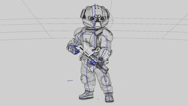 CYBER SOLDIER MECHA  V2  RIGGED