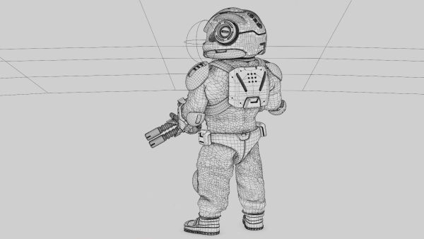 CYBER SOLDIER MECHA  V2  RIGGED